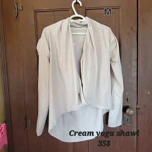 New Zyia Cream yoga shawl